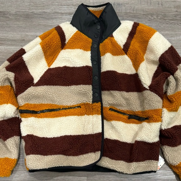 Free People FP Movement Rocky Ridge Jacket Assorted Shearling Teddy Coat